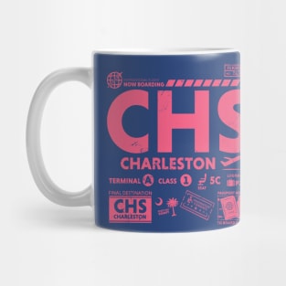 Vintage Charleston CHS Airport Code Travel Day Retro Travel Tag Mug